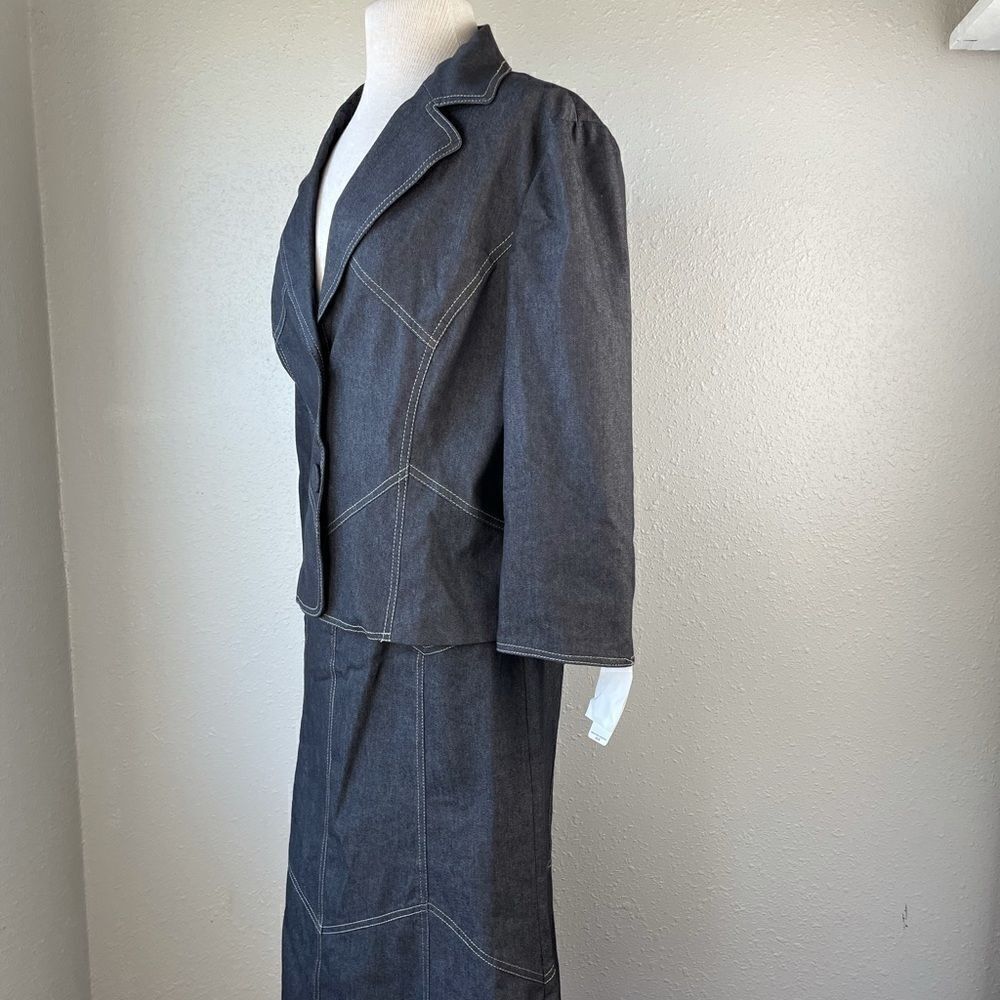 NWT Bandolino Matching Denim Jacket & Midi Skirt - Picture 5 of 16